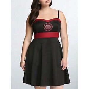 Torrid Plus Size 2 Marvel Comics Black Widow Cosplay Costume Dress Her Universe